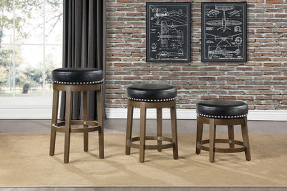 Homelegance  - Westby Round Swivel Stool, Black in Black - 5681BLK-18  view 2