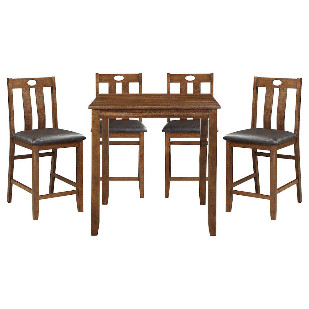 Homelegance  - Weston 5-Piece Pack Counter Height Set in Brown - 5746-36  view 1