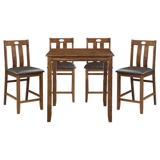 Homelegance  - Weston 5-Piece Pack Counter Height Set in Brown - 5746-36  view 1