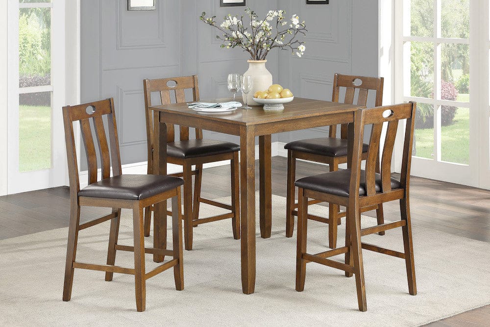 Homelegance  - Weston 5-Piece Pack Counter Height Set in Brown - 5746-36  view 8