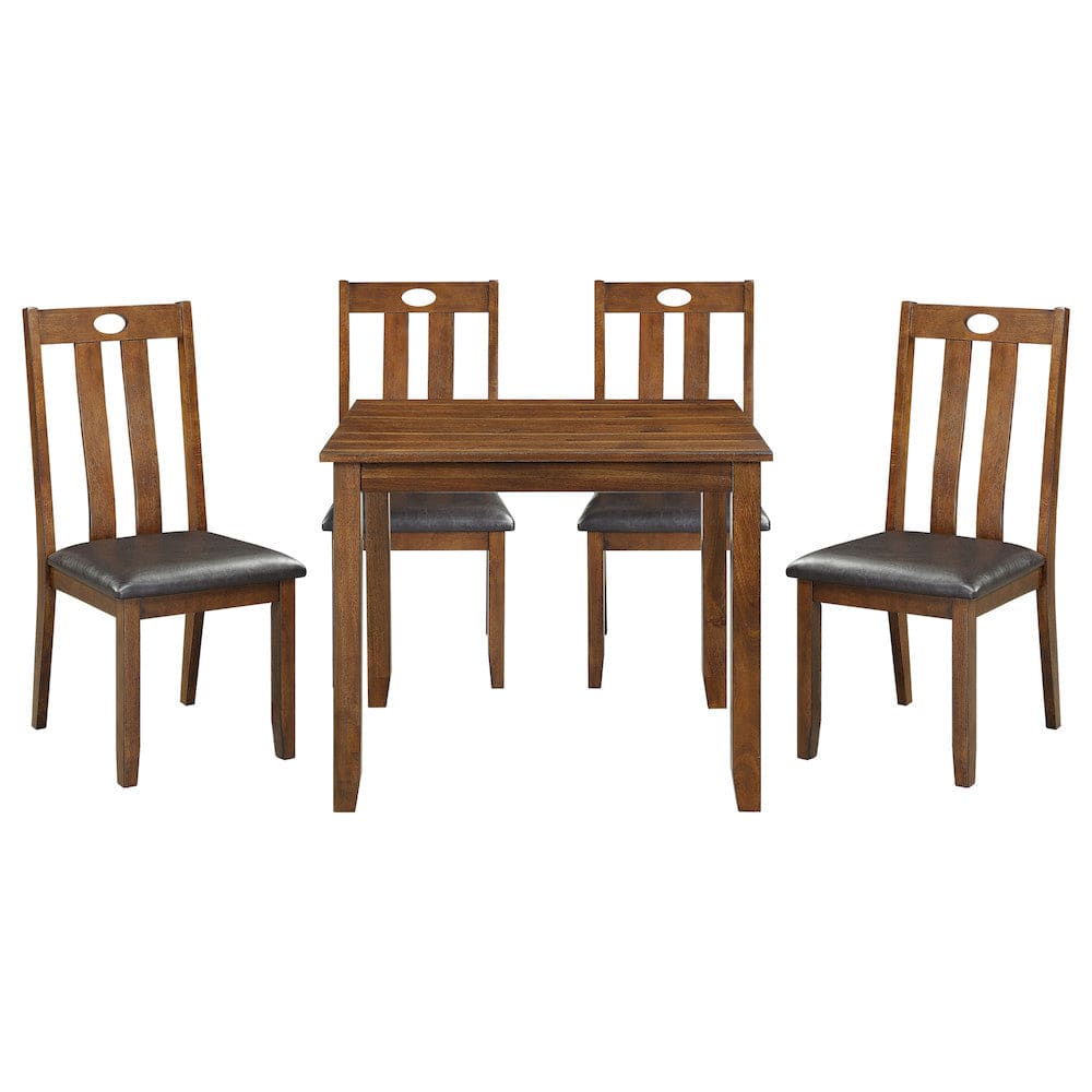 Homelegance  - Weston 5-Piece Pack Dinette Set in Brown - 5746  view 1