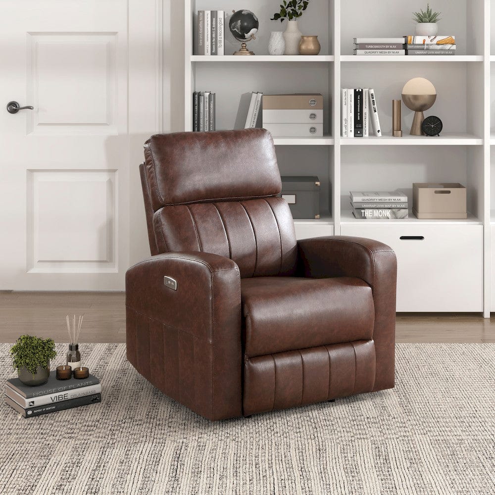 Homelegance  - Wheaton Power Lift Chair in Brown - 9424BR-1LT  view 5