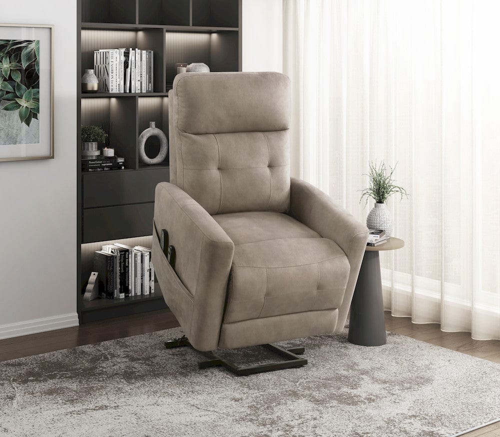 Homelegance  - Wichita Power Lift Chair W/ Massage and Heat in Brown - 9425BR-1LT  view 2