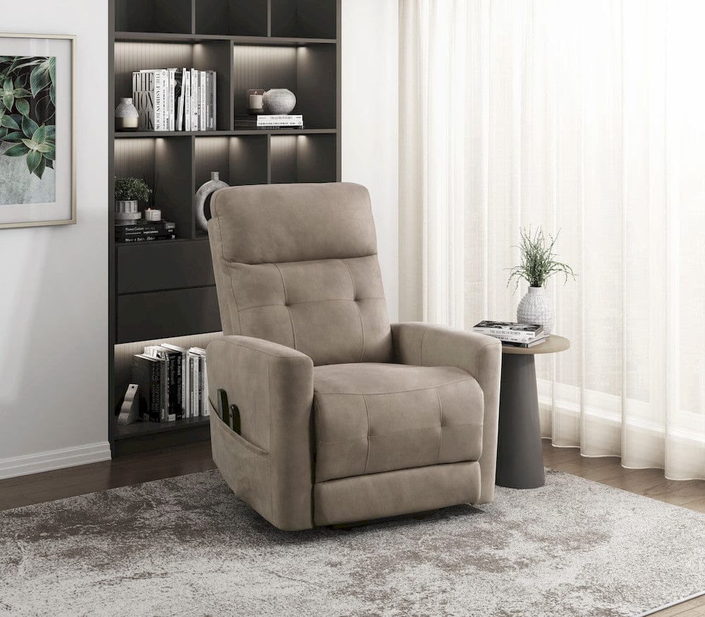 Homelegance  - Wichita Power Lift Chair W/ Massage and Heat in Brown - 9425BR-1LT  view 11