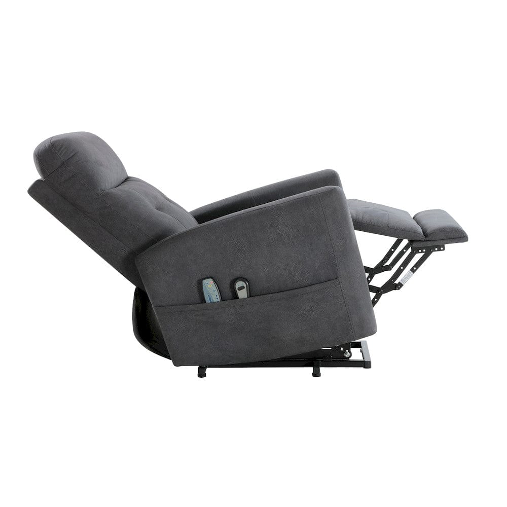Homelegance  - Wichita Power Lift Chair W/ Massage and Heat in Dark gray - 9425DG-1LT  view 7