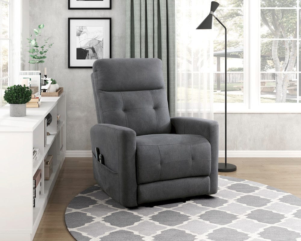 Homelegance  - Wichita Power Lift Chair W/ Massage and Heat in Dark gray - 9425DG-1LT  view 9