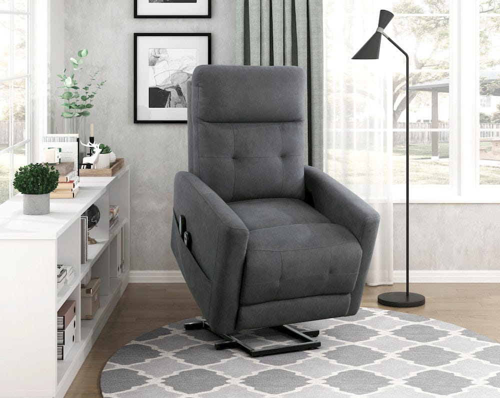 Homelegance  - Wichita Power Lift Chair W/ Massage and Heat in Dark gray - 9425DG-1LT  view 11