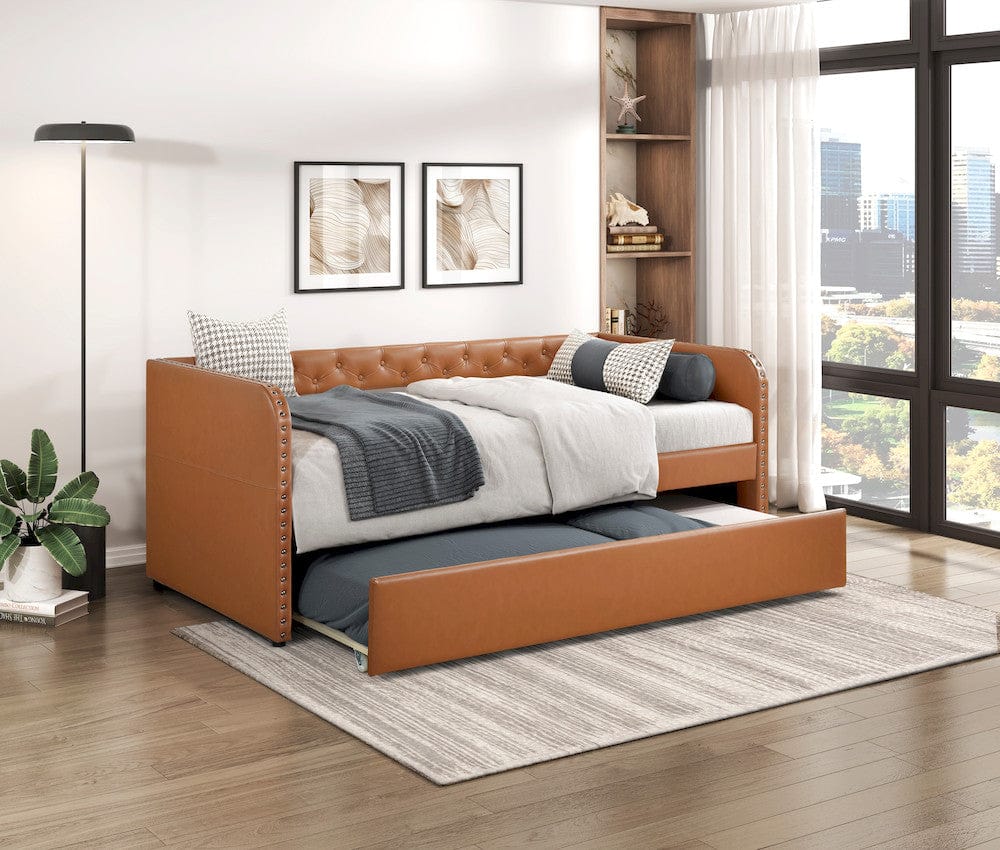 Homelegance  - Wilcox Daybed W/ Trundle in Brown - 4656BR  view 3