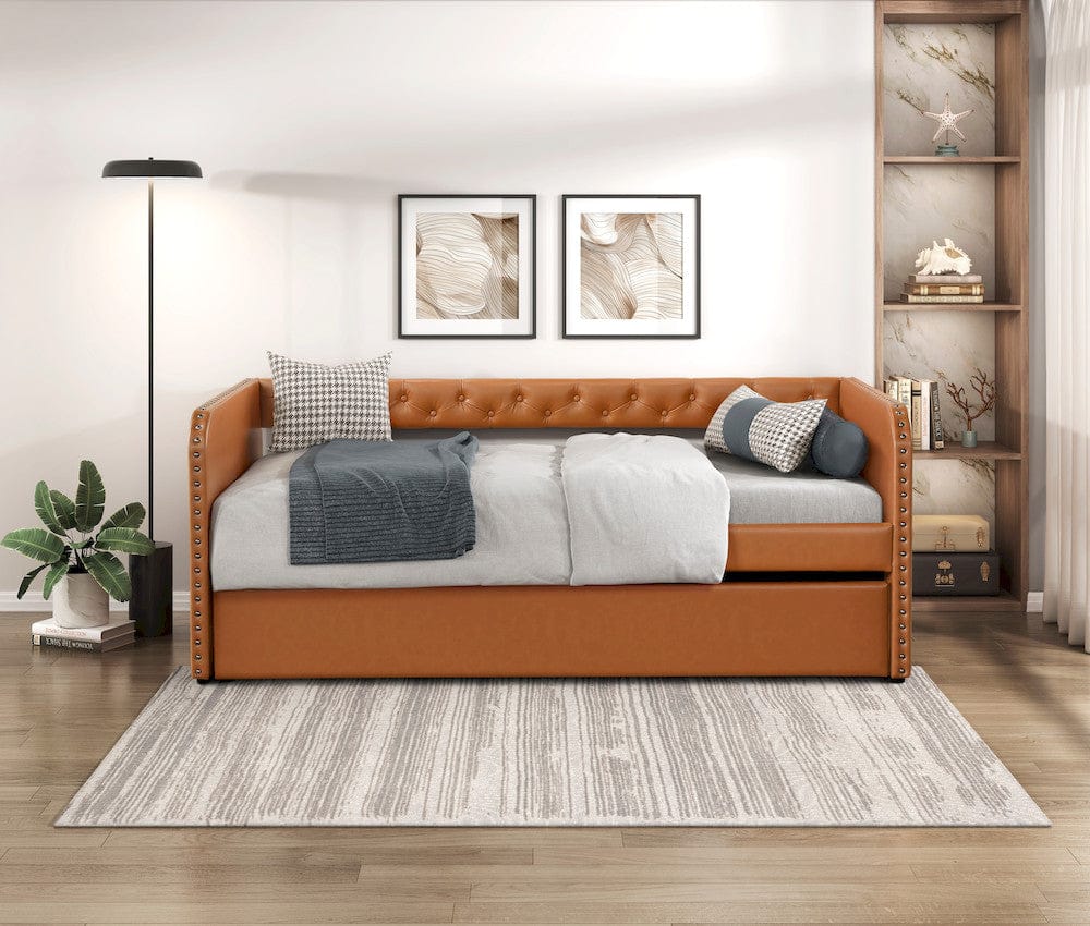 Homelegance  - Wilcox Daybed W/ Trundle in Brown - 4656BR  view 4