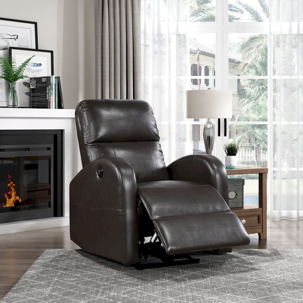 Homelegance  - Wiley Power Reclining Chair in Brown - 9478BRW-1PW  view 2