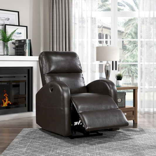 Homelegance  - Wiley Power Reclining Chair in Brown - 9478BRW-1PW  view 2