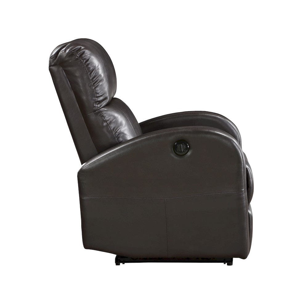 Homelegance  - Wiley Power Reclining Chair in Brown - 9478BRW-1PW  view 5