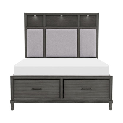Homelegance  - Wittenberry Eastern King Platform Bed in Pebble - 1573K-1EKx  view 7