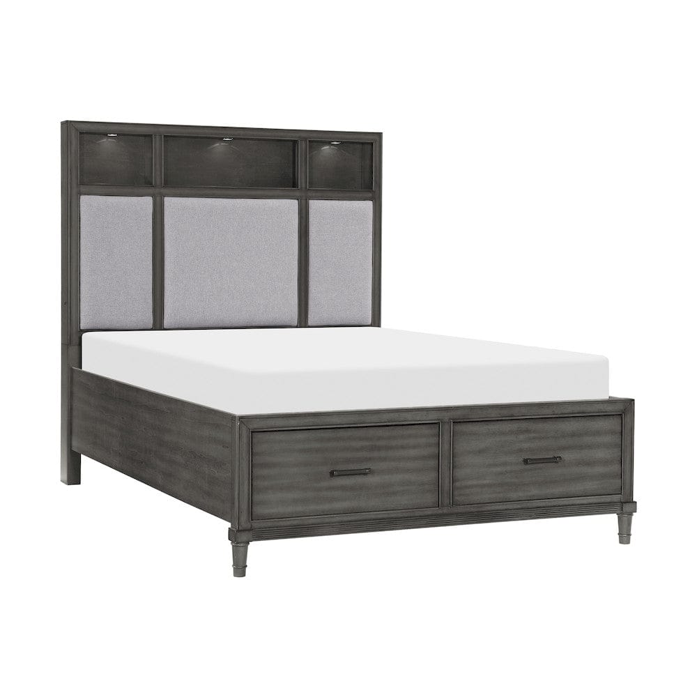 Homelegance  - Wittenberry Eastern King Platform Bed in Pebble - 1573K-1EKx  view 8