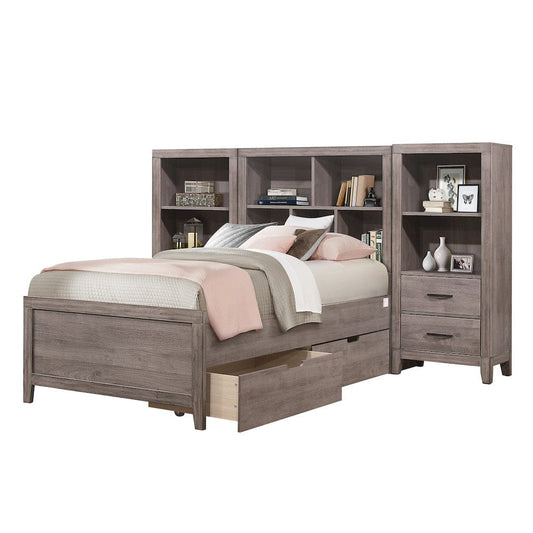 Homelegance  - Woodrow 4pc Set Twin Wall Bed W/ Toy Boxes - 2042NBTxWBT  view 1