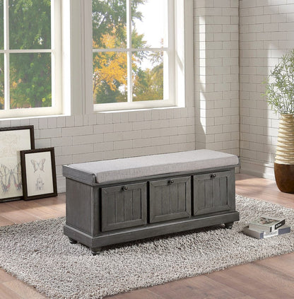 Homelegance  - Woodwell Lift Top Storage Bench in Gray - 4586DG  view 3