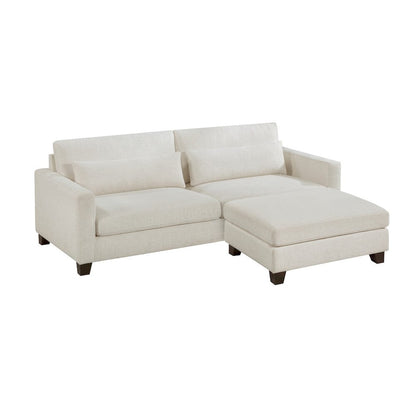 Homelegance  - Zeke Ottoman in Ivory - 9490BE-4  view 4