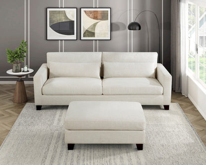 Homelegance  - Zeke Ottoman in Ivory - 9490BE-4  view 6