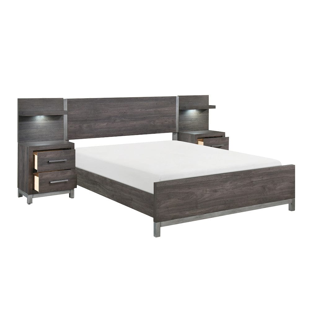 Homelegance  - Zephyr 5pc Set California King Wall Bed - 1577DGK-1CKxWB  view 5