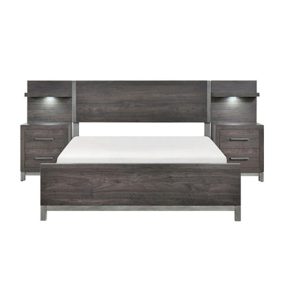 Homelegance  - Zephyr 5pc Set Eastern King Wall Bed - 1577DGK-1EKxWB  view 1