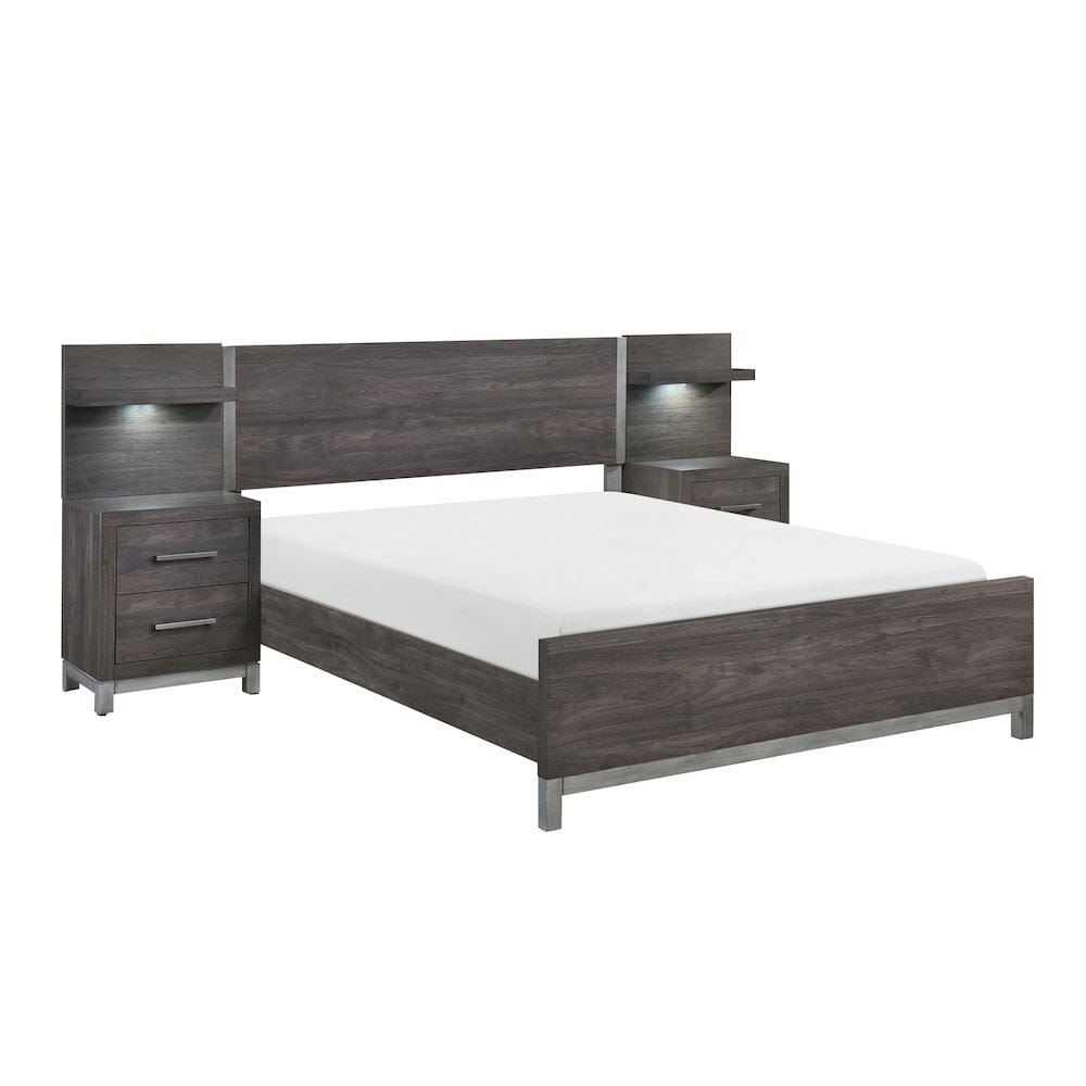 Homelegance  - Zephyr 5pc Set Eastern King Wall Bed - 1577DGK-1EKxWB  view 3