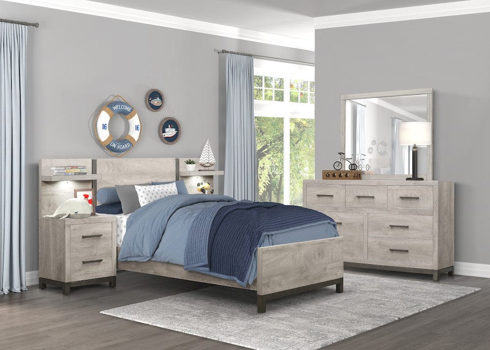 Homelegance  - Zephyr Night Stand W/ Wall Panel - 1577-4Px  view 2