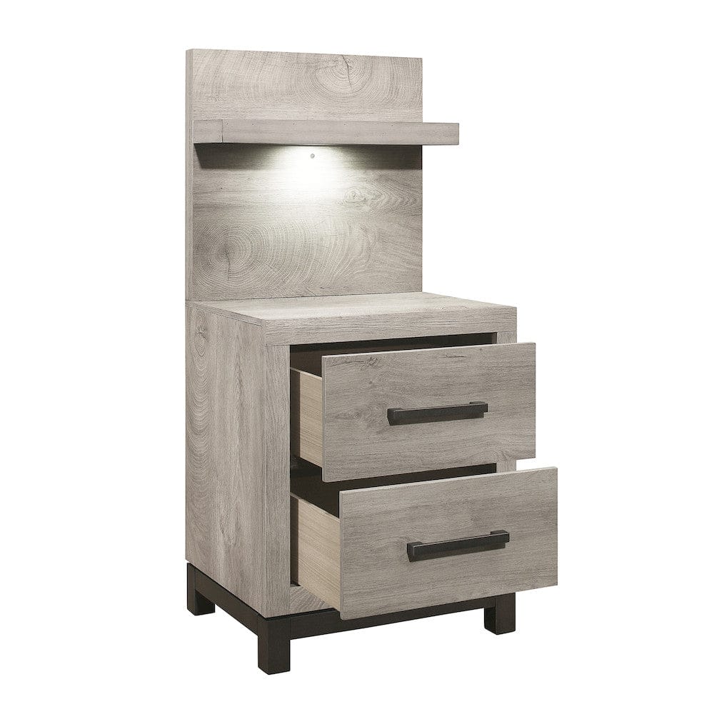 Homelegance  - Zephyr Night Stand W/ Wall Panel - 1577-4Px  view 4
