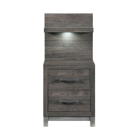 Homelegance  - Zephyr Night Stand W/ Wall Panel - 1577DG-4Px  view 1