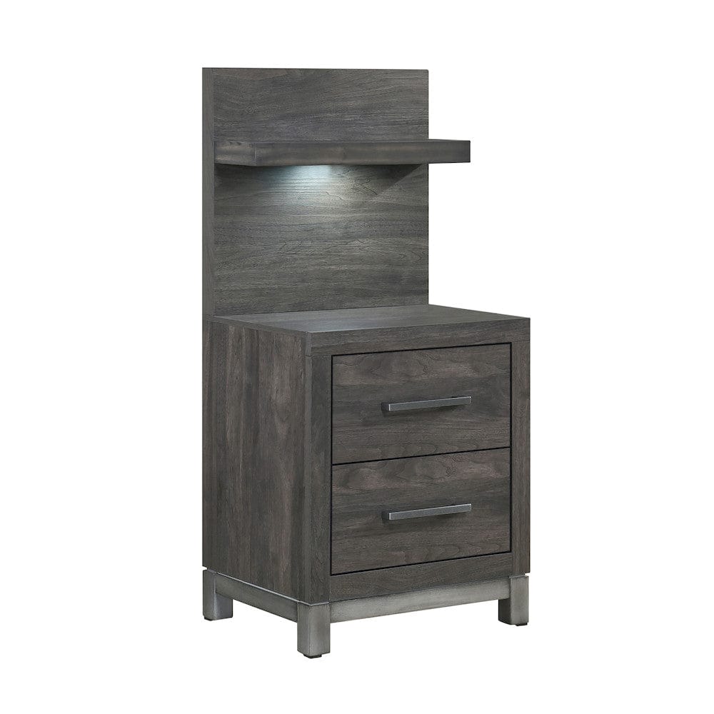 Homelegance  - Zephyr Night Stand W/ Wall Panel - 1577DG-4Px  view 2