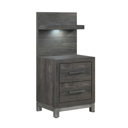 Homelegance  - Zephyr Night Stand W/ Wall Panel - 1577DG-4Px  view 2