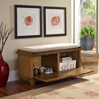 Homestyles Furniture - Arts & Crafts Brown Storage Bench - 5180-26 veiw 3