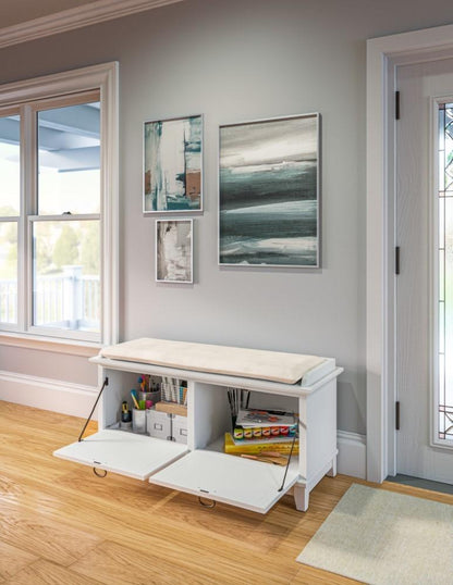 Homestyles Furniture - Arts & Crafts White Storage Bench - 5182-26 veiw 3