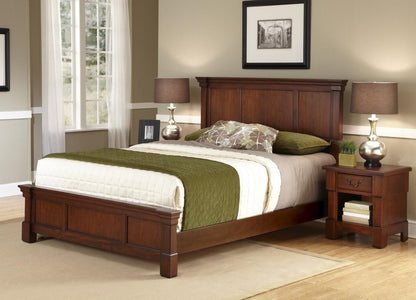 Homestyles Furniture - Aspen Brown Queen Bed and Nightstand - 5520-5019 veiw 2