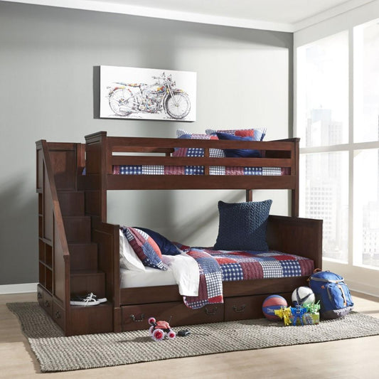 Homestyles Furniture - Aspen Brown Twin Over Full Bunk Bed - 5520-56D veiw 2
