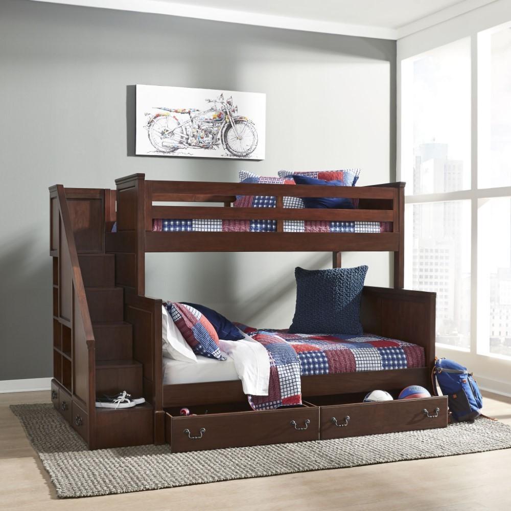 Homestyles Furniture - Aspen Brown Twin Over Full Bunk Bed - 5520-56D veiw 3
