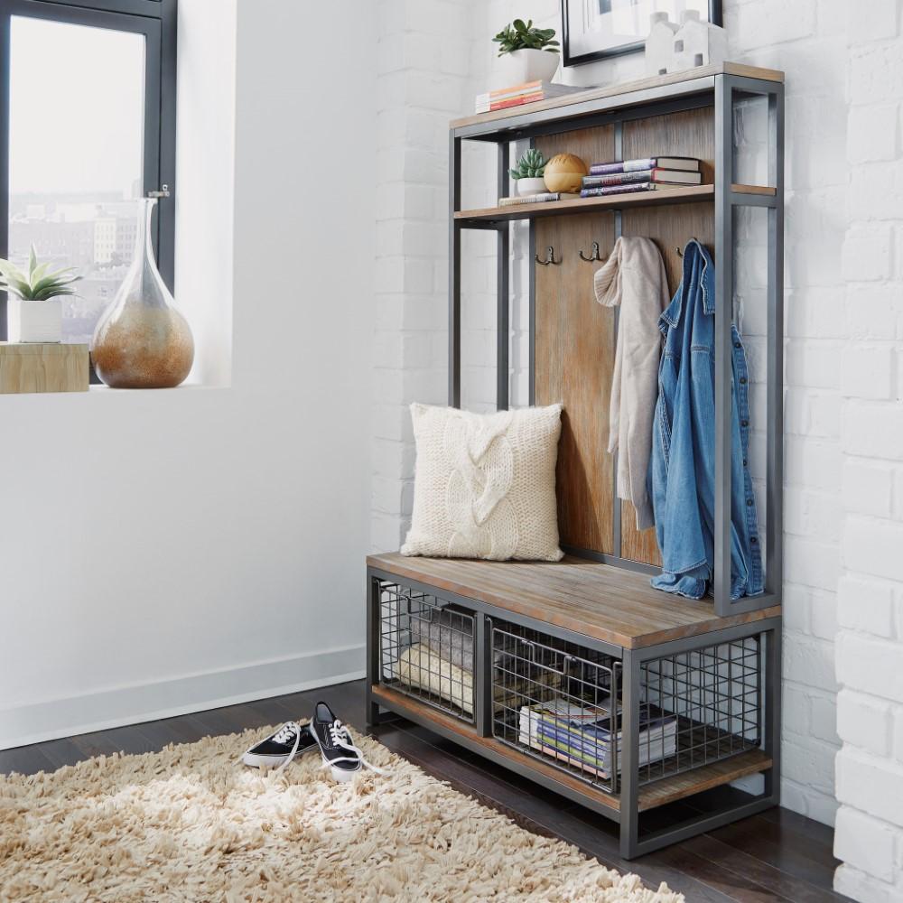 Homestyles Furniture - Barnside Gray Hall Tree - 5053-49 veiw 7