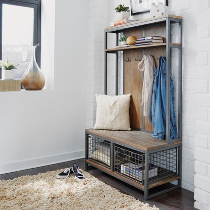 Homestyles Furniture - Barnside Gray Hall Tree - 5053-49 veiw 7