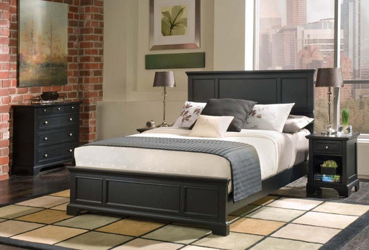 Homestyles Furniture - Bedford Black Queen Bed, Nightstand and Chest - 5531-5014 veiw 1