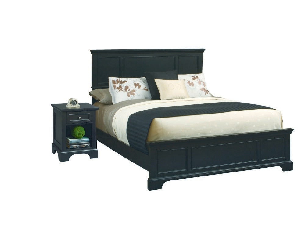 Homestyles Furniture - Bedford Black Queen Bed and Nightstand - 5531-5013 veiw 2