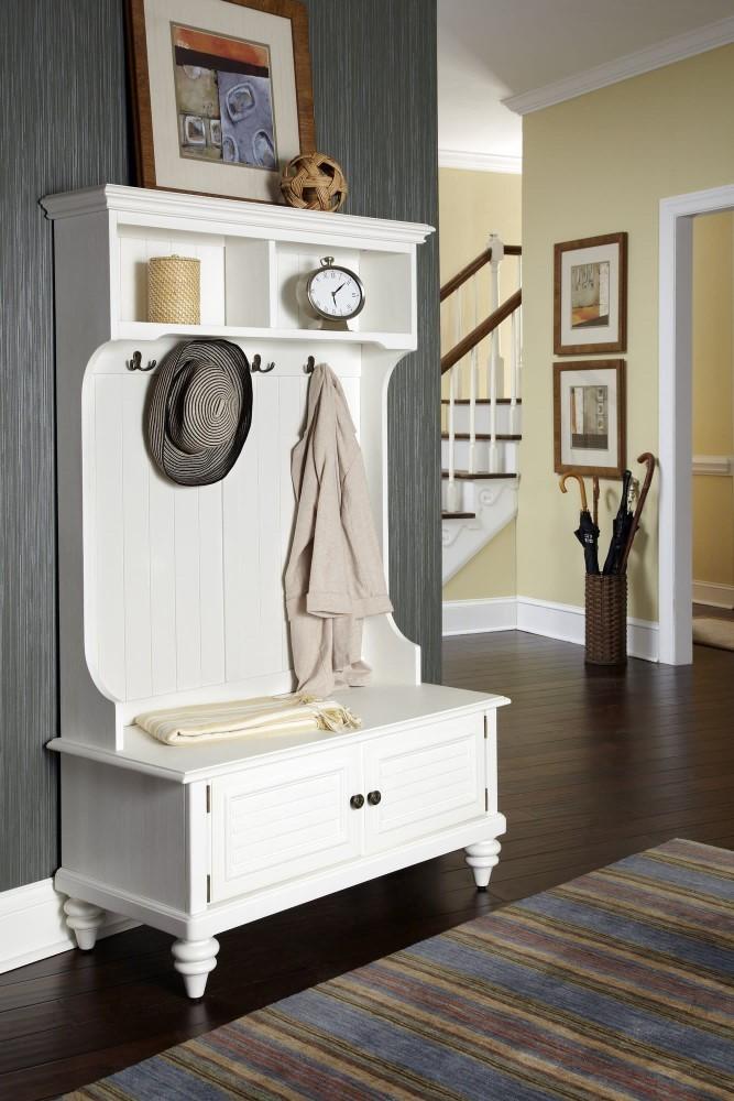 Homestyles Furniture - Bermuda White Hall Tree - 5543-49 veiw 1