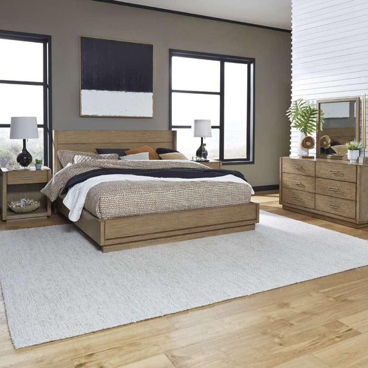 Homestyles - Big Sur Brown King Bed with Two Nightstands and Dresser with Mirror - 5506-6022 veiw 2