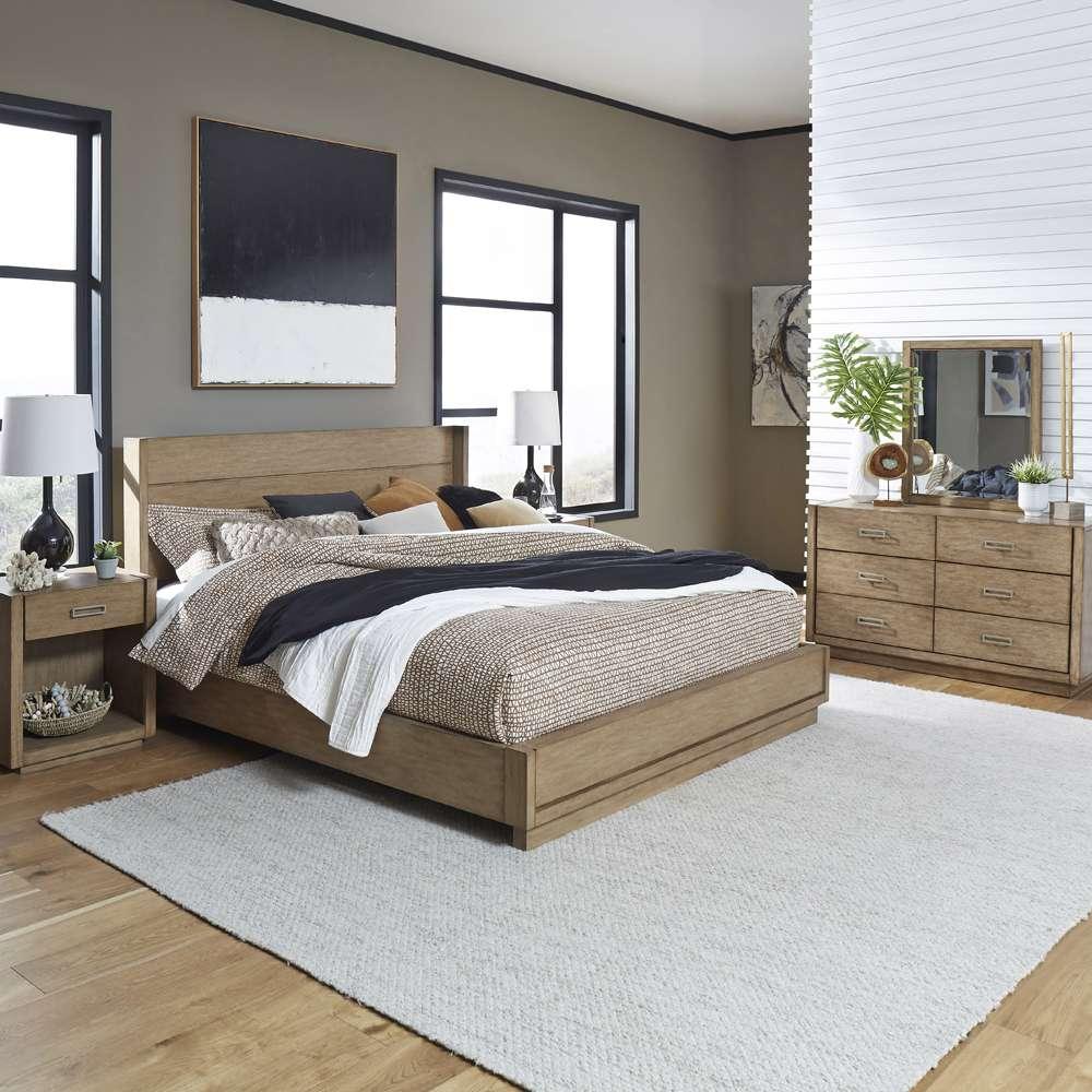 Homestyles - Big Sur Brown King Bed with Two Nightstands and Dresser with Mirror - 5506-6022 veiw 3