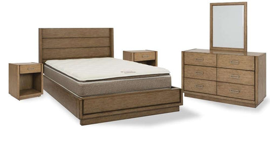 Homestyles - Big Sur Brown Queen Bed with Two Nightstands and Dresser with Mirror - 5506-5022 veiw 1