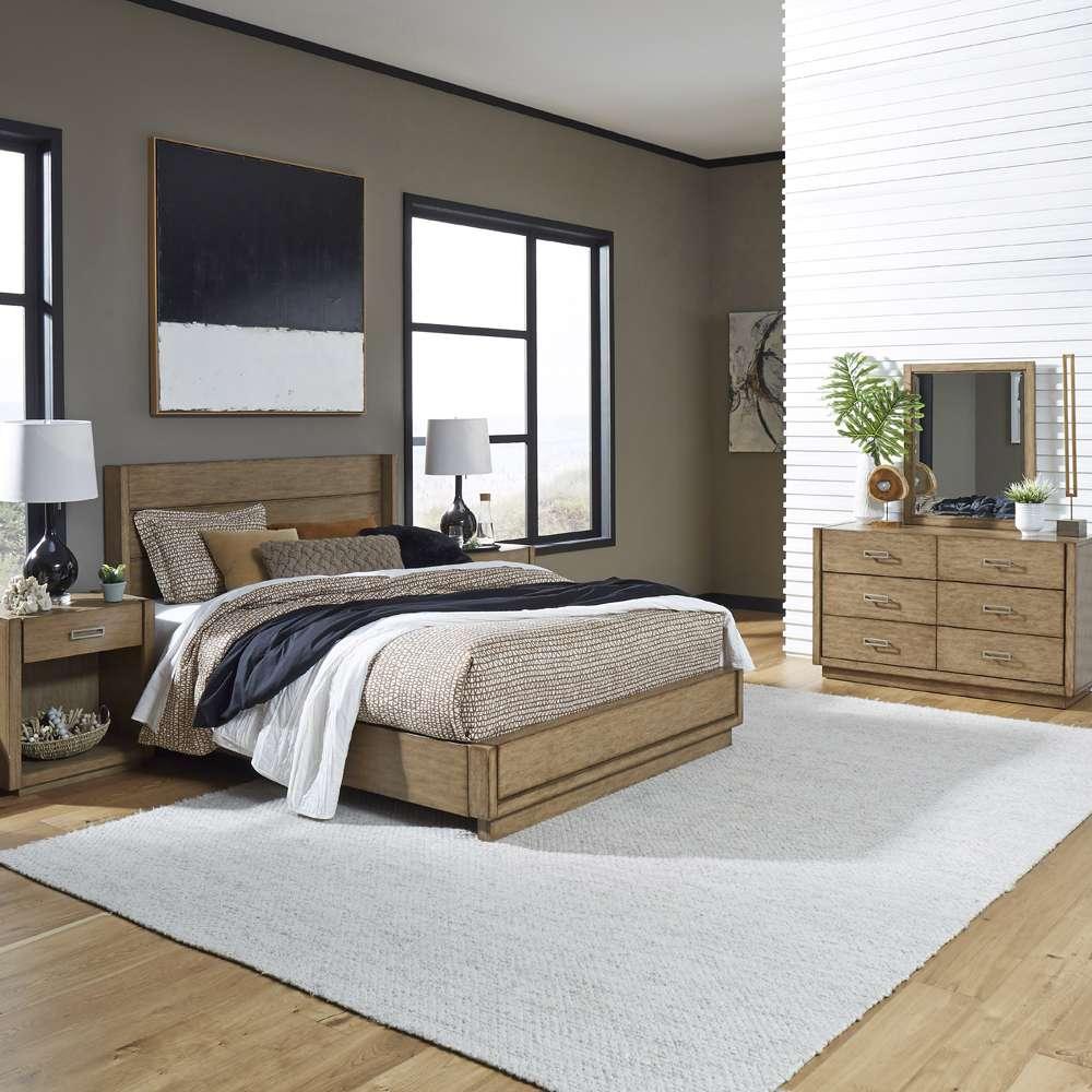 Homestyles - Big Sur Brown Queen Bed with Two Nightstands and Dresser with Mirror - 5506-5022 veiw 2