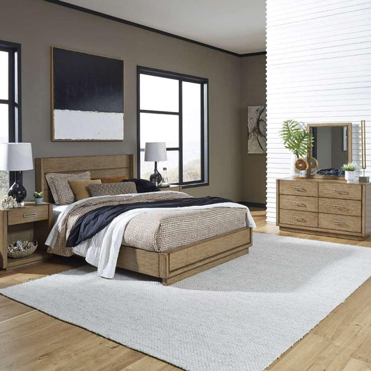 Homestyles - Big Sur Brown Queen Bed with Two Nightstands and Dresser with Mirror - 5506-5022 veiw 2