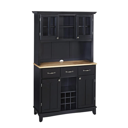 Homestyles Furniture - Buffet of Buffets Black Server with Hutch - 5100-0041-42 veiw 1