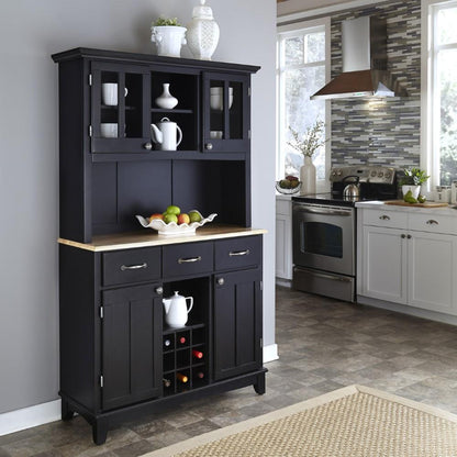 Homestyles Furniture - Buffet of Buffets Black Server with Hutch - 5100-0041-42 veiw 2