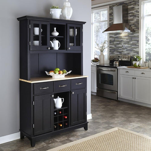 Homestyles Furniture - Buffet of Buffets Black Server with Hutch - 5100-0041-42 veiw 2