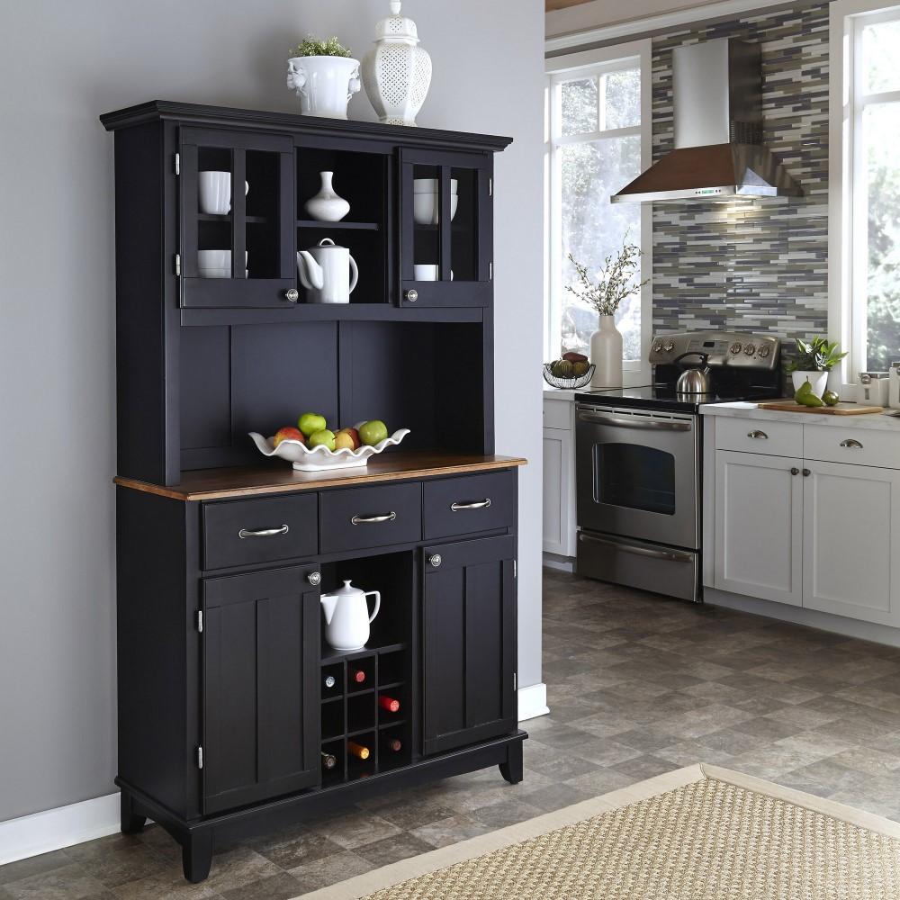 Homestyles Furniture - Buffet of Buffets Black Server with Hutch - 5100-0046-42 veiw 2