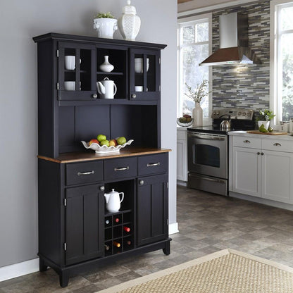 Homestyles Furniture - Buffet of Buffets Black Server with Hutch - 5100-0046-42 veiw 2